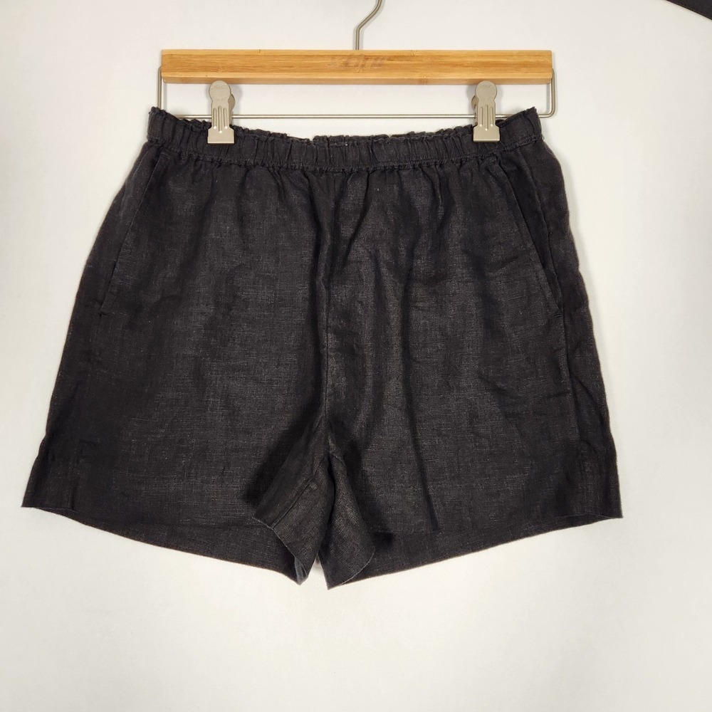 New JCREW Size XS 3" Stratus Short in 100% Linen Black